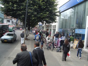 Kr. 13 bike path in Chapinero