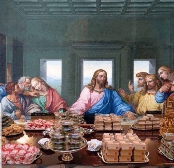 donald trump fast food buffet last supper
